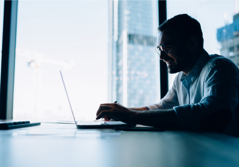 man on laptop
